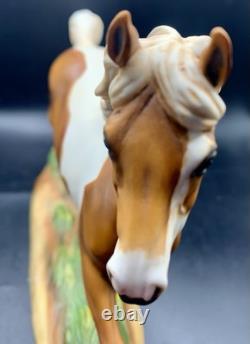 1988 Franklin Mint Misty of Chincoteague Pinto Horse Statue by Pamela Du Boulay