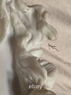 1989 AURO BALCARI Fine Porcelain White Stallion Horse Head Sculpture Italy
