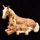 1991 Vintage Homco Large Figurine Mare Horse 8799 Usa Horse Mother Baby 8t 11w