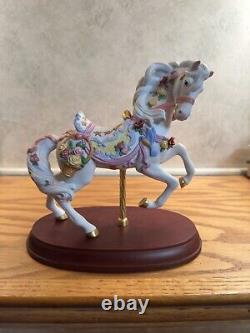 1993 VINTAGE Lenox ROSE PRANCER Carousel Horse Fine Porcelain Figurine HTF