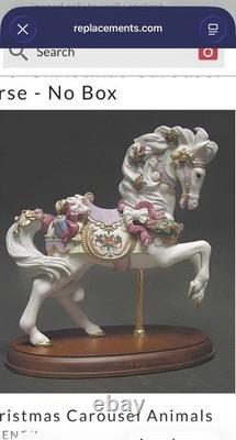1995 LENOX Annual Christmas Carousel Horse, New In Original Box Never Displayed