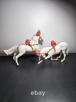 1996 Breyer Circus Ponies in Costume 79276 Fine Porcelain K Moody Red Plumes