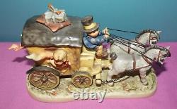 1997 Goebel Hummel Fond Good-bye Figurine, Hum #660 Horse & Carriage