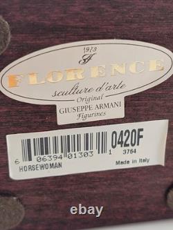 2 Giuseppe Armani Horse Woman & Reina Figurine Florence Italy 10 Capodimonte