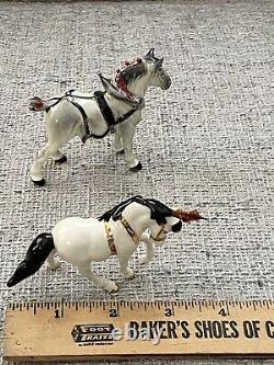 2 Miniature LOT Hagen Renaker Circus Pony and Draft Horse
