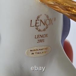 2001 Lenox Springtime Carousel Horse Porcelain Figurine Wood Base Collectible
