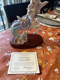 2002 LENOX Carousel Horse With COA Box MINT Ocean Fantasy Seahorse RARE /1500