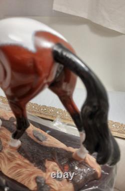 2003 Breyer Connoisseur Tenacious 90126 LE 350 Bay Pinto COA Porcelain Wood Base