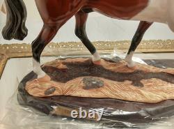 2003 Breyer Connoisseur Tenacious 90126 LE 350 Bay Pinto COA Porcelain Wood Base