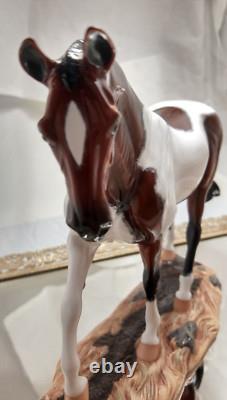 2003 Breyer Connoisseur Tenacious 90126 LE 350 Bay Pinto COA Porcelain Wood Base