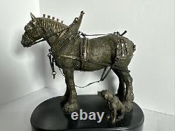 2004 Anheuser Busch Collection Parade Dress Pals Horse Bronze Finish Figurine