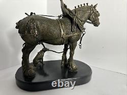 2004 Anheuser Busch Collection Parade Dress Pals Horse Bronze Finish Figurine