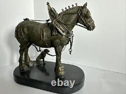 2004 Anheuser Busch Collection Parade Dress Pals Horse Bronze Finish Figurine