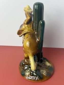 2004 Royal Haeger Pottery Rodeo Cowboy Bucking Horse Bronco Figure Sculpture