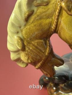 2004 Royal Haeger Pottery Rodeo Cowboy Bucking Horse Bronco Figure Sculpture