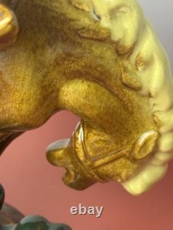 2004 Royal Haeger Pottery Rodeo Cowboy Bucking Horse Bronco Figure Sculpture