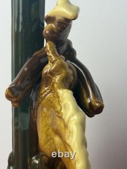 2004 Royal Haeger Pottery Rodeo Cowboy Bucking Horse Bronco Figure Sculpture