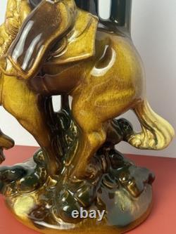 2004 Royal Haeger Pottery Rodeo Cowboy Bucking Horse Bronco Figure Sculpture