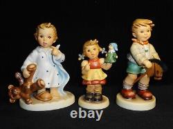 3 GOEBEL HUMMEL #2313 No Bed Please #2209/A Puppet Love #2043/B Pony Express EXC