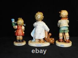 3 GOEBEL HUMMEL #2313 No Bed Please #2209/A Puppet Love #2043/B Pony Express EXC