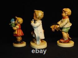 3 GOEBEL HUMMEL #2313 No Bed Please #2209/A Puppet Love #2043/B Pony Express EXC