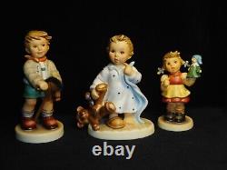3 GOEBEL HUMMEL #2313 No Bed Please #2209/A Puppet Love #2043/B Pony Express EXC