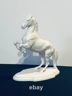 3 Porcelain Horse Figurines by Pamela Boulay in Levade Pirouette Piaffe G2U