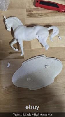 3 Porcelain Horse Figurines by Pamela Boulay in Levade Pirouette Piaffe G2U