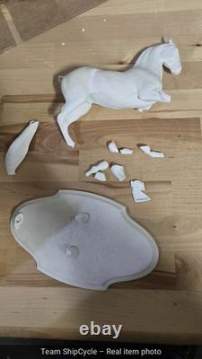 3 Porcelain Horse Figurines by Pamela Boulay in Levade Pirouette Piaffe G2U