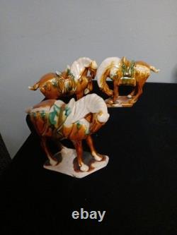 5 Tang Dynasty-Style War Horses, Specifically Featuring Sancai drip Please Read