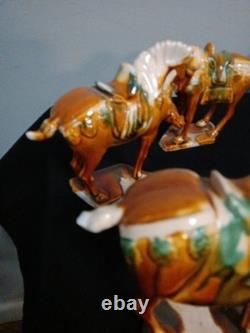 5 Tang Dynasty-Style War Horses, Specifically Featuring Sancai drip Please Read
