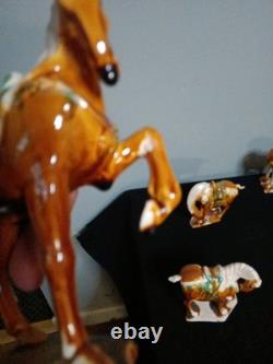 5 Tang Dynasty-Style War Horses, Specifically Featuring Sancai drip Please Read