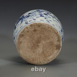 6.1 Collect China Blue and White Porcelain Figure Riding Horse Brush Washer