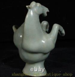 7.2 Chinese Fengshui Ru kiln porcelain Wealth lucky Success Animal Horse Statue