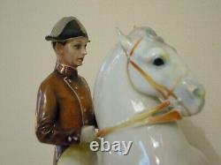 8 HUTSCHENREUTHER-ROSENTHAL Dressage rider Lipizzaner Horse Porcelain figurine