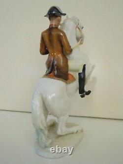 8 HUTSCHENREUTHER-ROSENTHAL Dressage rider Lipizzaner Horse Porcelain figurine