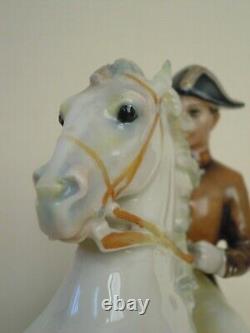8 HUTSCHENREUTHER-ROSENTHAL Dressage rider Lipizzaner Horse Porcelain figurine
