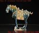 9.6china Tang Sancai Pottery Porcelain Carved Lucky Success Animal Horse Statue