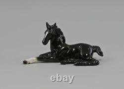 9942031 Porcelain Figurine Lying Foal Horse Black Wagner&Apel 5 1/2x2 13/16in 9942031 Porcelain Figurine Lying Foal Horse Black Wagner&Apel 5 1/2x2 13/16in