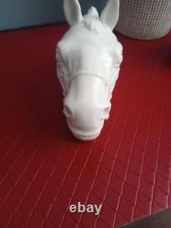 A Beautiful Vintage Porcelain Stapler White Horse Head By Chadwick Japan