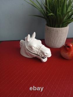 A Beautiful Vintage Porcelain Stapler White Horse Head By Chadwick Japan