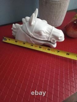 A Beautiful Vintage Porcelain Stapler White Horse Head By Chadwick Japan