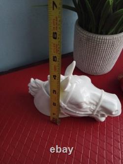 A Beautiful Vintage Porcelain Stapler White Horse Head By Chadwick Japan