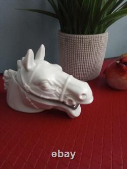 A Beautiful Vintage Porcelain Stapler White Horse Head By Chadwick Japan