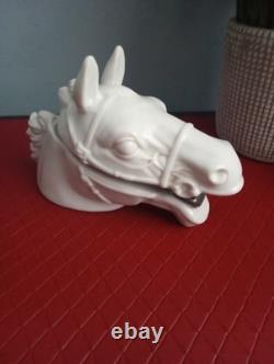 A Beautiful Vintage Porcelain Stapler White Horse Head By Chadwick Japan