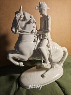 A Vienna Porcelain Horse and Rider marked 1591 made in Austria