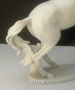 AK Kaiser #380 White Porcelain Rearing Stallion Horse