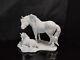 Ak Kaiser Limited Edition Porcelain White Pony Group #488 Horse Mare Foal Figure