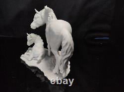 AK Kaiser Limited Edition Porcelain White Pony Group #488 Horse Mare Foal Figure