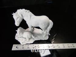 AK Kaiser Limited Edition Porcelain White Pony Group #488 Horse Mare Foal Figure